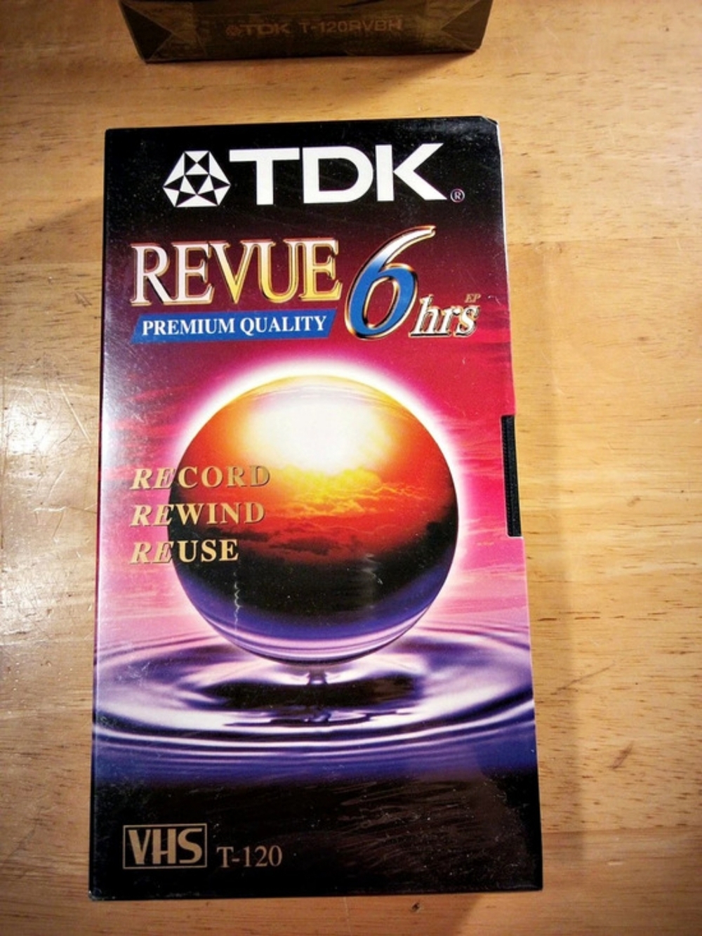 TDK Revue 6 hrs VHS T-120 3-Pack Black & Red Like New